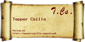 Tepper Csilla névjegykártya